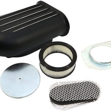 Assault Racing Products A8002 Polished Aluminum Hilborn Style Smooth Hood Air Scoop Kit - Single 4 BBL Carb
