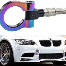 Dewhel Aluminum Track Racing Front Rear Bumper Car Accessories Auto Trailer Ring Eye Towing Tow Hook Kit Red Screw On For BMW 1 3 5 Series X5 X6 E36 E39 E46 E82 E90 E91 E92 E93 E70 E71 MINI Cooper