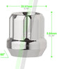 DPAccessories LOS2L6HC-CH04020 20 Chrome 12x1.5 Open End Spline Tuner Lug Nuts for Aftermarket Wheels Wheel Lug Nut