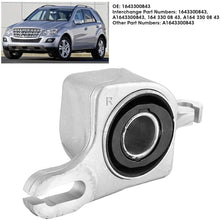Qiilu Front Right Control Arm Bushing, 1643300843 Front Right Control Arm Bushing Fit for BENZ W164 X164 ML350 ML450 GL450 GL550