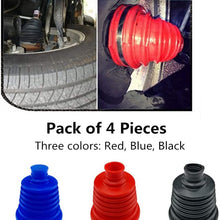 I33T Universal Flexible Silicone Constant Velocity CV Joint Boot Rubber 5 inch(125mm) Height (Pack of 4 Pieces, Black)- no Clamp