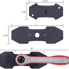 JIFETOR Brake Caliper Press Tool, 360 Degree Swing Ratchet Expander Wrench Car Wheel Piston Spreader with Extra 2PCS Large Plates for Single Twin Quad Sextuplet Piston Disc Brake Caliper