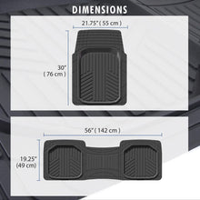 Motor Trend FlexTough Plus Black Rubber Car Floor Mats – All Weather Deep Dish Automotive Floor Mats, Heavy Duty Trim to Fit Design, Odorless Floor Mat Liners for Cars Truck Van SUV
