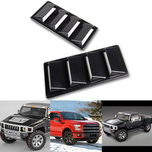 2x Euro Style Custom Black Decorative Air Flow Intake Turbo Bonnet Hood Side Vent Cover 3M Adhesive Tape Stick On Compatible with Toyota Honda Nissan Mazda Subaru Suzuki Car SUV Pickup Truck