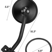 JoyTutus Mirrors Doors Off Quick Release, Hinge Round Mirrors for Jeep Wrangler JK JKU TJ