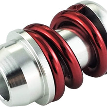 LUNSOM Manual Automatic Transmission Most Car Shifter Knob Aluminium Alloy Knobs Shift Gear Stick Head Red Spring Parts Removable (Black Colorful)