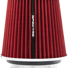 Spectre Universal Clamp-On Air Filter: High Performance, Washable Filter: Round Tapered; 3 in/3.5 in/4 in Flange ID; 6.719 in (171 mm) Height; 6 in (152 mm) Base; 4.75 in (121 mm) Top, SPE-8132