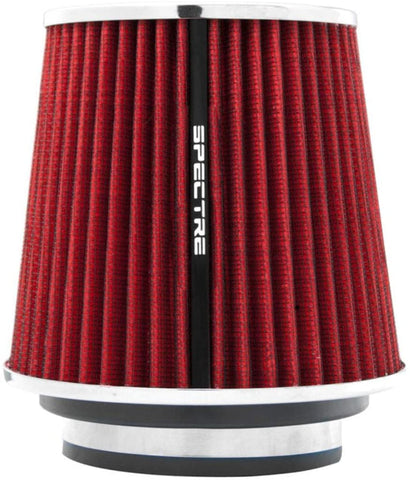 Spectre Universal Clamp-On Air Filter: High Performance, Washable Filter: Round Tapered; 3 in/3.5 in/4 in Flange ID; 6.719 in (171 mm) Height; 6 in (152 mm) Base; 4.75 in (121 mm) Top, SPE-8132