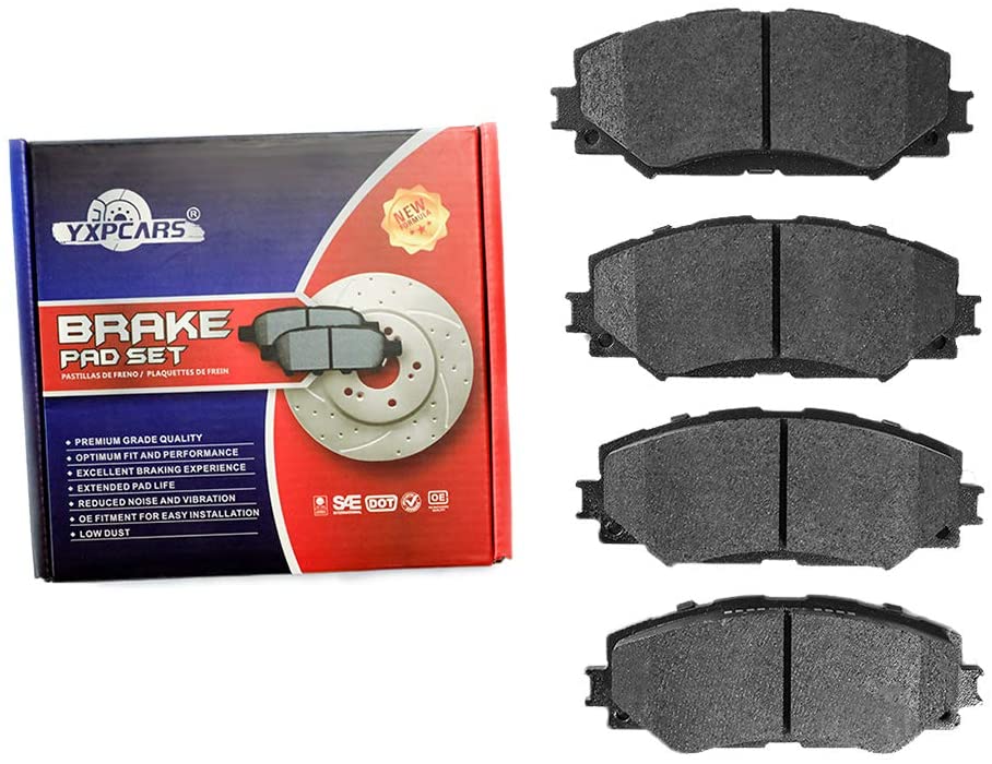 YXPCARS Rear Ceramic Brake Pads for SCION xD 2008-2014/COROLLA 2009-2018/MATRIX 2009-2014/PRIUS V 2012-2017/RAV4 2006-2017 L4 2.5L LE