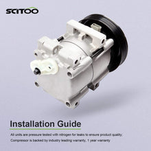 SCITOO A/C Compressor Pump Compatible with CO 101220C for 1990-1995 for Ford F-150 F-250 F-350 F-53 4.9L 7.5L