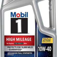 Mobil 1 High Mileage Full Synthetic Motor Oil 5W-30, 5 Quart