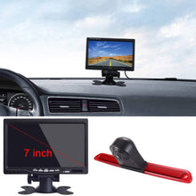 Third Roof Top Mount Brake Lamp Reverse Rear View Backup Camera Angle and Distance Adjustable IR Night Vision for Benz Sprinter W906/Transit Ducato Crafter Master Caravelle +4.3'' Rearview Mirror