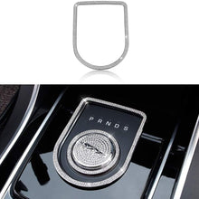 MAXDOOL Crystal Rhinestone Car Bling Accessories Gear Shift Knob Cover Decoration Trim Sticker for Jaguar XF XE XJ F-Pace (Silver)