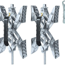 MAHLER GATES 2020 New X Chock Wheel Stabilizer, RV Tire Stabilizers Locking Chock for Campers Travel Trailers Trucks with Wrench, Open 2'' to 10'' 2 Pack