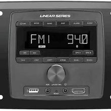 Magnadyne RV3000-SB Mount Deckless AM/FM/Bluetooth Multimedia Receiver and Black Wall Mount Multimedia Radio System Panel with Speakers