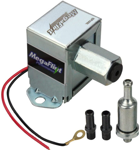 MegaFlint 12V Upgrate Universal Electric Fuel Pump Metal Solid (2.5-4 PSI) Low Pressure for Petrol & Diesel EP12S HEP-02A