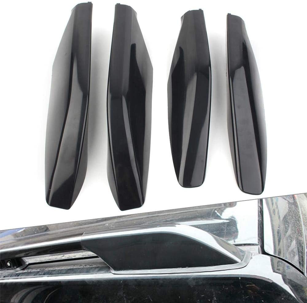 Three T 4pcs Roof Rack Cover Rail End Protection Leg Cover Shell Cap Replacement Fit for Toyota Land Cruiser Prado FJ120 2003-2009