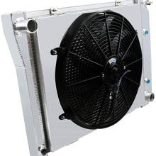 Primecooling 4 Row Core Aluminum Radiator +16" Fan +Shroud for Caprice Nova Buick Pontiac More Models 1968-74