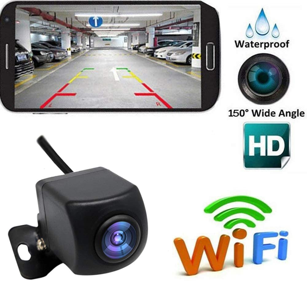 GoolRC Wireless Backup Camera HD WiFi Rear View Camera for Car, Vehicles, WiFi Backup Camera with Night Vision, IP67 Waterproof LCD Wireless Reversing Monitor