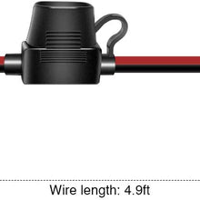 Nilight 10026W Cord Plug Socket Clamp 4.9FT / 1.5m 16 AWG Clip-On and Female Cigarette Lighter Adapter Car Battery Extension Charge Cable with 15A Fuse,2 Years Warranty
