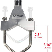 KSP Anti-Theft Jack Mounts fit for Jeep Offroad Roof Rack Front Bumper Bull Bar Roll Cage,High Lift Tube Mounting Adjustable 2.5"-3.14"(Silver)