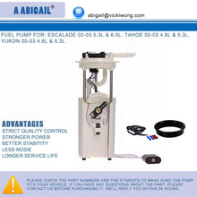 Fuel Pump E3508M for 2002 2003 Cadillac Escalade 5.3L & 6.0L, 2000-2003 Chevy Tahoe 4.8L & 5.3L, 00 01 02 03 GMC Yukon 4.8L & 5.3L (GAS Fuel Type)