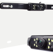 Aesetek Car Backup Camera License Plate Universal Rear View Reversing Camera 170° Wide Angle 9 LED Light Clear Night Vision fit All Cars with RCA Connector