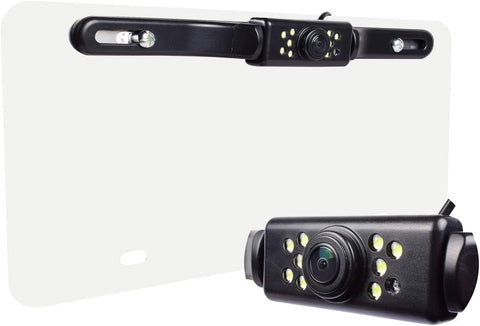 Aesetek Car Backup Camera License Plate Universal Rear View Reversing Camera 170° Wide Angle 9 LED Light Clear Night Vision fit All Cars with RCA Connector
