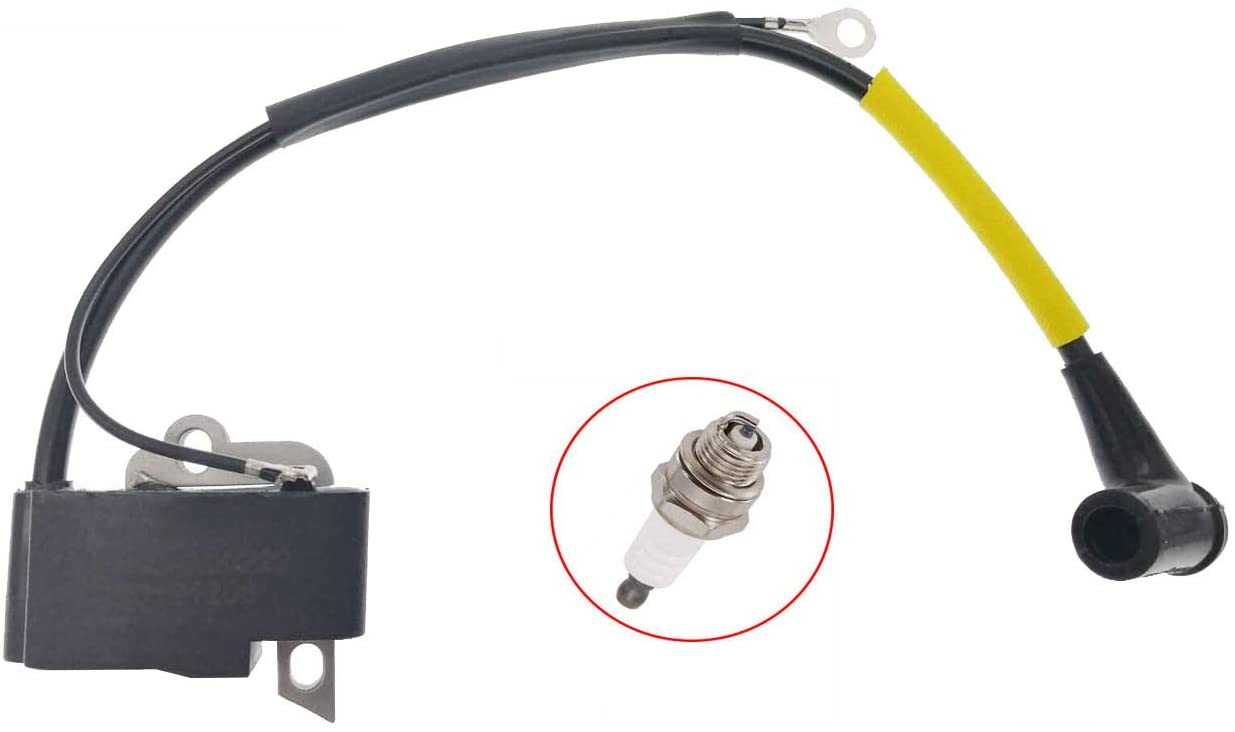 PARTSRUN ID#CDIM 100/11#181143212 Digital Ignition Coil with Spark Plug for Dolmar PS-5105 PS 5105 PS-4605 Makita EA 5000 EA5000,ZF222-HHS