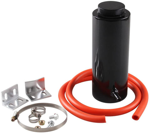 DEMOTOR PERFORMANCE Universal Radiator Coolant Aluminum Catch Tank Overflow Reservoir Black 800ml