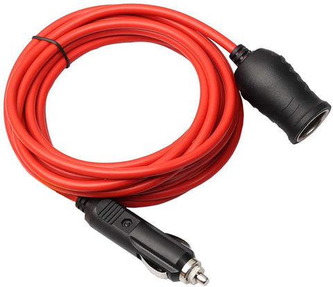 LDOPTO 12V 24V Heavy Duty 16 AWG 15A 20A Cigarette Lighter Adapter plug Power Supply dc extension cord inverter cables with 3.7 Meter 12.1 Feet Cable Wire For Car Inverter,Air Pump, Electric Cup