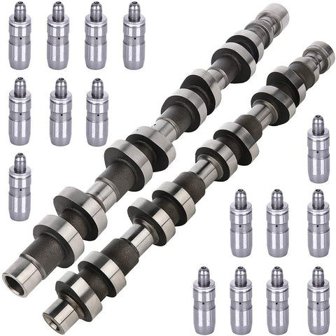 FINDAUTO Left Right Auto Engine Camshaft and 16x Lifters Fit for 2006-2007 J-eep Commander 2002-2007 D-odge Ram 1500 2000-2007 D-odge Dakota 2007 C-hrysler Aspen Cam Lifters