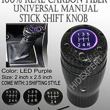 ICBEAMER Carbon Fiber Shift with Blue LED Light Knob 5 6 Speed Stick Manual Transmission Included 2 pcs CR2032 Battery