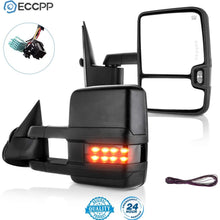 ECCPP for Chevy GMC Automotive Mirrors by Towing Mirrros for 2003-2007 Silverado Sierra with Power Adjusted for Main Mirror-Heated-Amber Signal-Back up Light-Pair