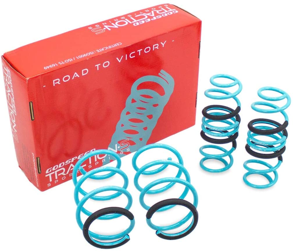 Godspeed LS-TS-HA-0021 Traction-S Sports Lowering Springs, Reduce Body Roll, Improved Handling, Set of 4, compatible with Honda Civic (FC/FK) 2016-20