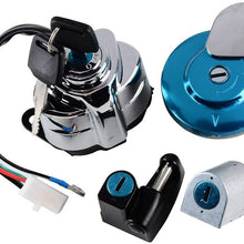 Ignition Fuel Gas Cap Steering Lock Set + 2 Keys Fit Honda Shadow VLX 600 VT600 VT400 VT750 Steed VLX400