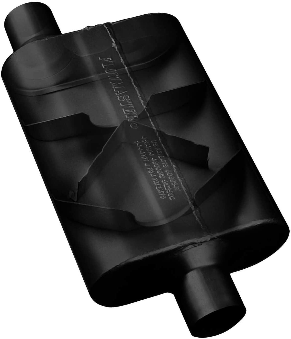 Flowmaster 42443 40 Series Muffler - 2.25 Offset IN / 2.25 Offset OUT - Aggressive Sound, Black