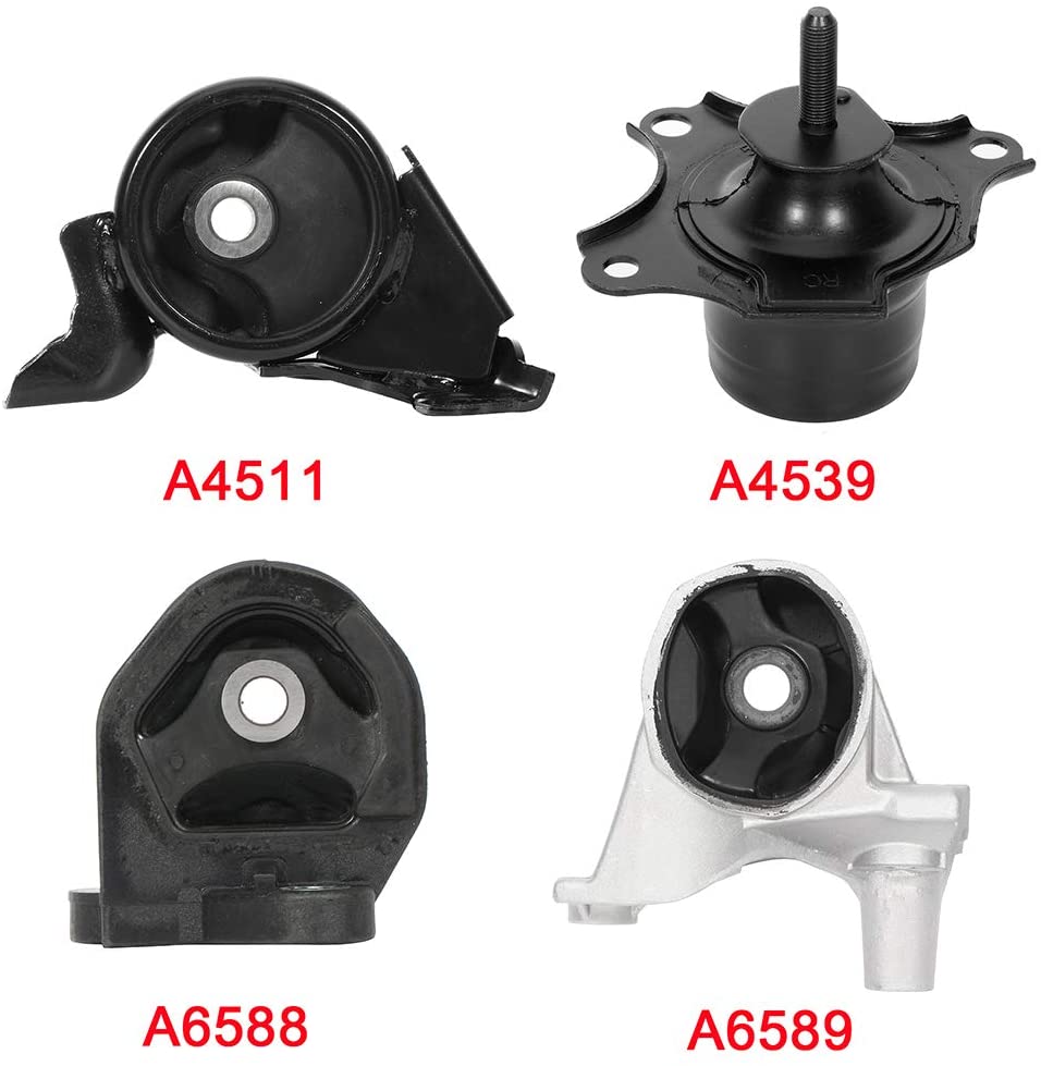 ROADFAR Engine Mounts Compatible with 2001-2005 Acura EL 2001-2005 Honda Civic A6589 A4539 A6588 A4511 4 PCS