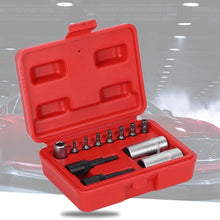 KIMISS Air Conditioning Repair Tool,12pcs Air Conditioning Repair Tool Set 1/4in Valve Cap Removers Core Tamper Proof Bits Car