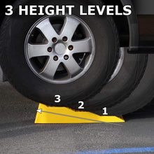 VaygWay Leveling Ramp Car RV – Camper Trailer Leveler Wheel Chock – Stabilizing Uneven Ground and Parking – 2 Pk Yellow Auto Blocks