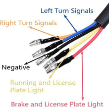 Cara 40W 40-LED Motorcycle Tail Light Integrated Running Brake Stop Light Turn Signals Lamp Black with License Plate Bracket for Harley Honda Yamaha Suzuki Kawasaki