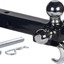 OPENROAD 3 BallsTrailer Hitch Mount ,2 Inch Receiver Hitch Towing Ball Hitch (Chrome Ball, Hollow Shank,5/8 Safety LOCK)