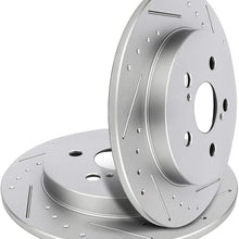 ROADFAR Slotted Front Brake Rotors fit for Lexus CT0h,Pontiac Vibe,for TOYOTA Corolla/Matrix/Prius/Prius Plug-In/Prius Prime