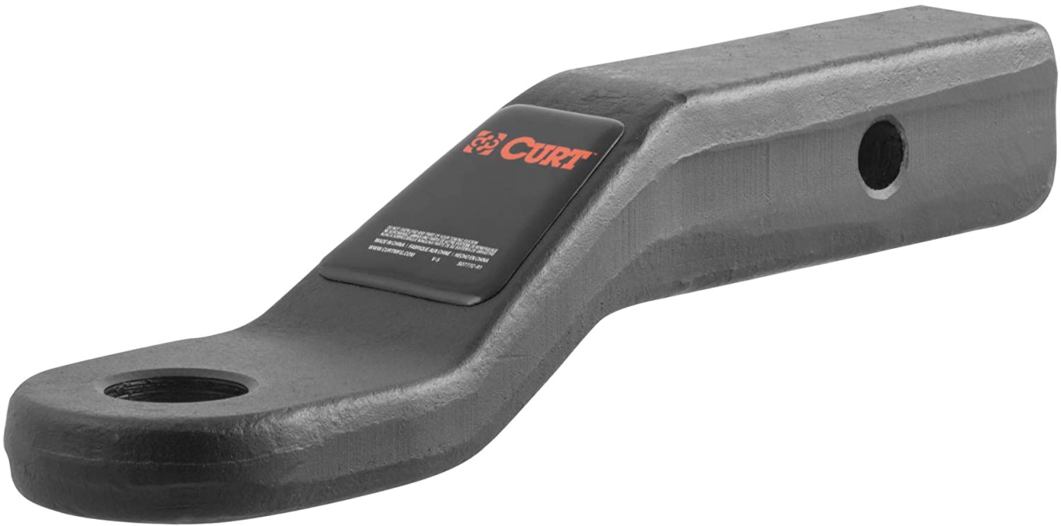 CURT 45340 Forged Trailer Hitch Ball Mount, Fits 2-Inch Receiver, 17,000 lbs, 1-1/4-Inch Hole, 2-In Drop, 1-Inch Rise