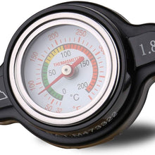 Summit High Pressure Radiator Cap with Temperature Gauge - 1.8 kg (1.8 Bar, 25.6psi), Fits select Arctic Cat, Kawasaki, Yamaha, Polaris, Suzuki, Honda models