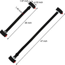 4 Packs Thick and Strong Ski Straps Black Ski Carrier Strap Adjustable Shoulder Carrier Lash Handle Straps with Cushioned Fastener Tape Strap Loop for Adults Kids