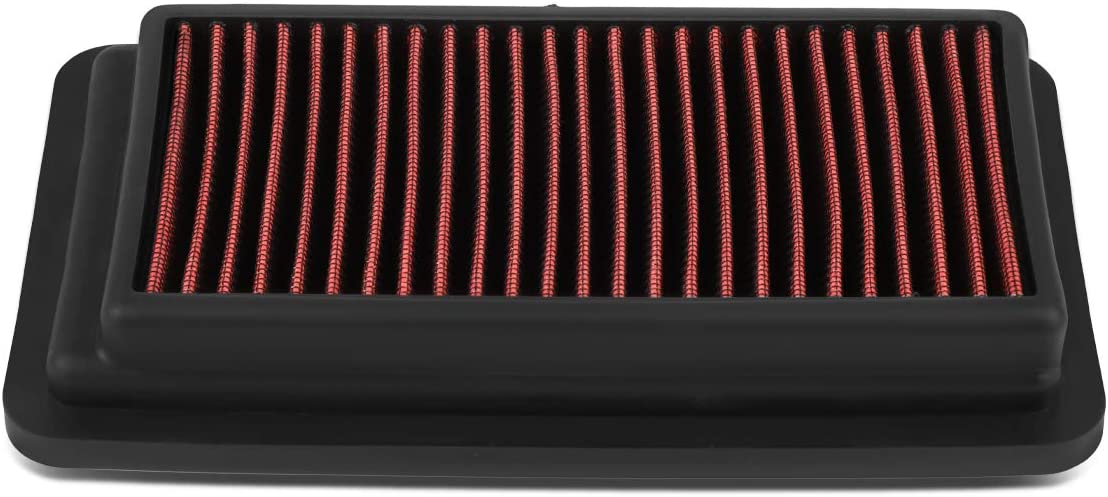 DNA MOTORING AFPN-191-RD High Flow Washable Engine Drop-In Panel Air Filter For 2017-2019 HONDA CIVIC CR-V 1.5L Engines, Red