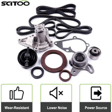Engine Timing Part Belt Set Timing Belt Kits, SCITOO fit Kia Rio Rio5 1.6L L4 16V 2006-2011 Replacement Timing Tools with Water Pump Alpha II G4ED