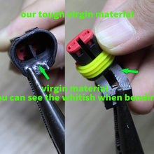 10 Kit 2 Pin Way Car Waterproof Electrical Connector Plug with 10cm Wire 17 AWG Marine, Real Conductor 1.2mm / 17 AWG Wire Match 16 18 AWG Electrical Wire
