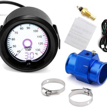 XinQuan Wang 52mm LCD Liquid Crystal 7 Color Virtual Pointer Display Water Temperature Meter Celsius Auto Gauge (Color : with 30mm, Size : Free)